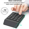 Picture of 2.4G Wireless Numeric Keypad, Plug and Play 18 Keys Ergonomic Number Pad Compatible with Windows XP/Vista/7/8/10/Android/Linux