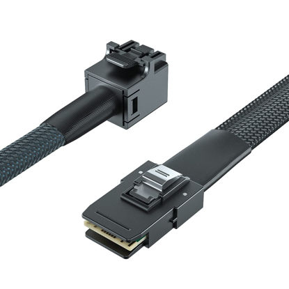 Picture of SFF-8643 to SFF-8087 Internal Mini SAS HD Cable, Compatible with Raid Controller Hard Drive, 100-Ohm, 0.5-m(1.6ft)