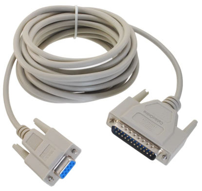 Picture of CablesOnline, 15ft Null Modem DB9 Female to DB25 Male Serial Data Transfer Cable, NM-315