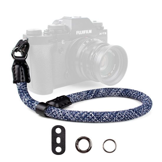 Picture of VOVMOEYA Rope Camera Wrist Strap,Camera Hand Strap Compatible with A6400 A6000 A7 IV,for Fujifilm X100V for Nikon Zf Z30 for Canon EOS R6 R7 R8 R10 Camera Wrist Straps for dslr