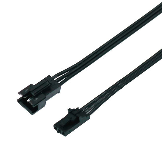 Picture of Angitu 50cm for Corsair RGB Fan Hub Lighting Node Commander Extension Cable HD LL120 140 QL 3Pin to 4Pin Converter SM 3Pin ARGB Adapter Cables (3P Female - M 3P Male)