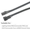 Picture of Angitu 50cm for Corsair RGB Fan Hub Lighting Node Commander Extension Cable HD LL120 140 QL 3Pin to 4Pin Converter SM 3Pin ARGB Adapter Cables (3P Female - M 3P Male)