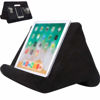 Picture of Souleden Tablet Soft Pillow Stand with Mesh Storage Pockets Multi-Angle Soft Bed Pillow Holder Lap Stand for Tablets Readers Books Magazines Kindle Black