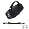 Picture of NUHFUFA Silicone Hand Strap for JBL Xtreme 4/3/2 Wireless Bluetooth Speaker, Portable Carrying Strap with Aluminium Screws Anti-Slip and Skin-Friendly(Black)