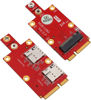 Picture of Toptekits M.2 (NGFF) Key B to Mini PCI-E Adapter for 3G/4G/5G Module with Dual Nano SIM Card Slot (with 2 Nano SIM Card Slots)