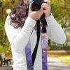 Picture of Pzuqiu Purple Marble Camera Straps Adjustable Shoulder Belt for Photographers with Quick Release Fit All DSLR/SLR Cameras Non-Slip Camera Strap for Women & Men