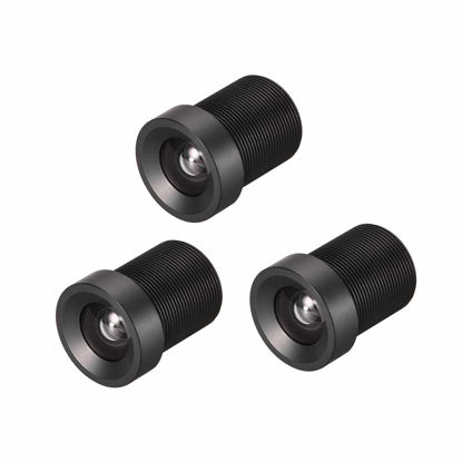 Picture of uxcell 3 Pcs CCTV Camera Lens 6mm Focal Length 720P F2.0 1/3 Inch Wide Angle for CCD Camera