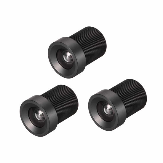 Picture of uxcell 3 Pcs CCTV Camera Lens 6mm Focal Length 720P F2.0 1/3 Inch Wide Angle for CCD Camera