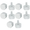 Picture of uxcell Computer PC Graphics Card M3x6mm Knurled Thumb Screws Silver Tone 10pcs