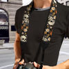 Picture of Coldinair Skull Adjustable Camera Strap,Soft Wide Camera Neck/Shoulder Strap with Genuine Leather Head for All Cameras,Universal Fit,Daisy Spider Web