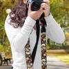 Picture of Coldinair Skull Adjustable Camera Strap,Soft Wide Camera Neck/Shoulder Strap with Genuine Leather Head for All Cameras,Universal Fit,Daisy Spider Web