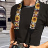Picture of Coldinair Tribal Strips Adjustable Camera Strap,Sunflower Soft Wide Camera Neck/Shoulder Strap with Genuine Leather Head for All Cameras,Universal Fit