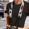 Picture of Coldinair Brown Cow Print Camera Strap 2" Wide Leather Head Straps Soft Shoulder Strap Belt Adjustable Neck Shoulder Camera Straps for All DSLR Cameras Including Binoculars,Photographers gift