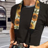 Picture of Coldinair Retro Sunflower Camera Neck Strap for Photographers,Soft 2" Wide Camera Strap Double Layer Leather Ends Adjustable Shoulder Strap Belt for All DSLR Cameras,Gift for Photographers