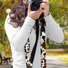 Picture of Coldinair Brown Cow Print Camera Strap Shoulder Strap Belt for All Camera,Daisy Adjustable Neck Shoulder Camera Straps Universal Fit,Best Gift for Men & Women Photographers