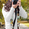 Picture of Coldinair Native Aztec 2" Wide Double Layer Leather Head Camera Straps for Photographers,Sunflower Adjustable Wide Strap Universal Shoulder Neck Strap Belt for All Cameras