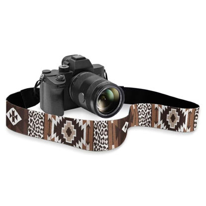 Picture of Coldinair Southwest Indian Universal Camera Camcorder Shoulder Neck Strap Belt Geometric Adjustable Neck Shoulder & Crossbody Padded Strap for Mirrorless Cameras,Binoculars