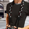 Picture of GLENLCWE White Red Dog Paw print Camera Strap for Men Women Photographers Soft Camera Strap Adjustable Shoulder Neck Straps Fit Most Camera