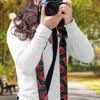 Picture of Kathyboom Red Roses Camera Strap for Photographers, Adjustable Camera Neck Strap with Quick Release Safty Buckles for DSLR SLR Digital Cameras Harness for Most Cameras