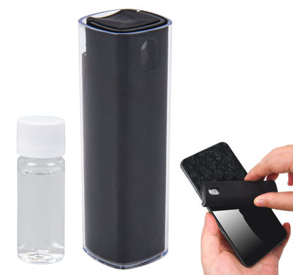 Picture of Screen Cleaner All-in-One Portable Spray - Phone Cleaner, Computer Screen Cleaner, Laptop Screen Cleaner, for All Phones, iPad, Laptop, Tablet, Electronic Cleaner with Refill Solution(12ml) -Black