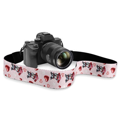 Picture of Boatee Heart Dog Camera Straps Universal Camera Shoulder Strap Valentine's Day Film Camera Strap Dslr Camera Strap Adjustable Camera Strap Thin Strap Camera Lanyard Pink
