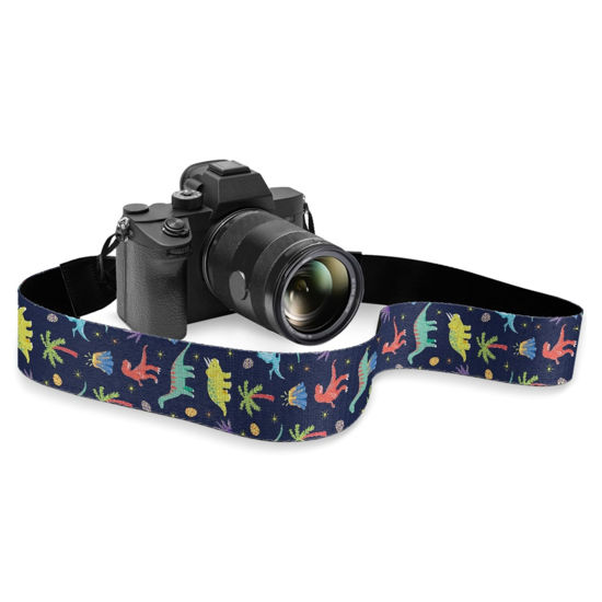 Picture of Boatee Cartoon Dinosaur Digital Camera Strap Camera Harness for Photographers Cross Body Camera Strap Digital Camera Wrist Strap Thin Camera Strap Camera Accessories