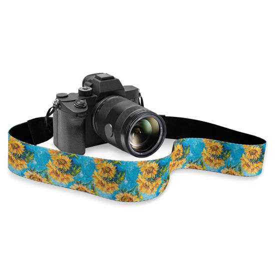 Picture of Boatee Sunflower Camera Straps For Photographers Camera Sling Strap Universal Cross Body Camera Strap Quick Release Digital Camera Wrist Strap Multi-function Thin Strap