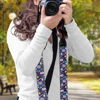Picture of Boatee Hippie Flower Camera Strap Cross Body Camera Strap Multi-function Camera Lanyard Neck Strap for ALL DSLR/SLR Cameras Camera Harness For Photographers