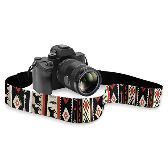 Picture of Boatee Aztec Western Horse Film Camera Strap Camera Sling Strap Camera Body Strap Wrist Strap Camera for ALL DSLR/SLR Cameras Camera Shoulder Strap Rope Camera Strap