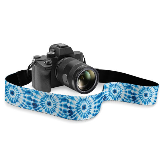 Picture of Boatee Blue Tie Dyeing Camera Strap Shoulder Strap Belt for All DSLR and Mirrorless Camera Including Binoculars Universal Strap Neck Belt Best Gift for Men & Women Photographers