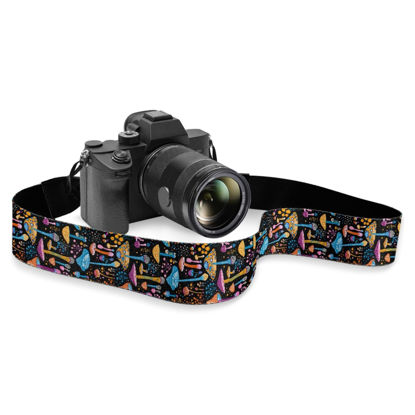 Picture of Boatee Hippie Mushroom Digital Camera Strap Quick Release Camera Strap Universal Long Camera Strap for ALL DSLR/SLR Cameras Camstrap - Hands-Free Strap For Cameras