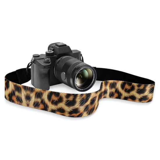 Picture of Boatee Cool Leopard Print Camera Straps For Photographers Camera Shoulder Strap Camstrap - Hands-Free Strap For Cameras Shoulder & Neck Multi-function Camera Strap Crossbody