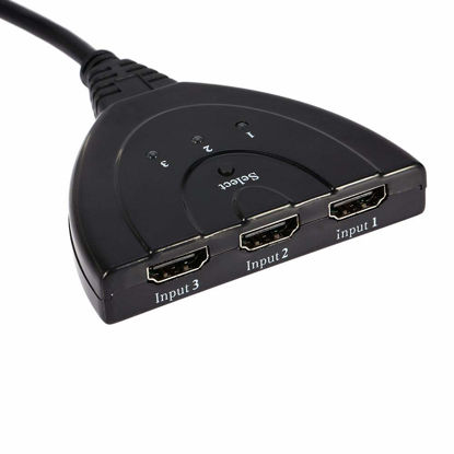 Picture of HDMI Switch, 3 Port HDMI Splitter 3 Input 1 Output 3D 1080P Full HD Auto High Speed HDMI Cable Hub Box Adapter for HDTV DVD 360