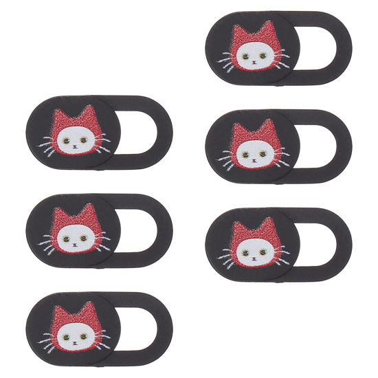 Picture of KOMBIUDA 6pcs Camera Cover Laptop Camera Slider Anti- Peeping Privacy Cover Webcam Privacy Covers Stickers for Phones Decorative Webcam Cover Sliding Webcam Cover Plastic Blocker Computer