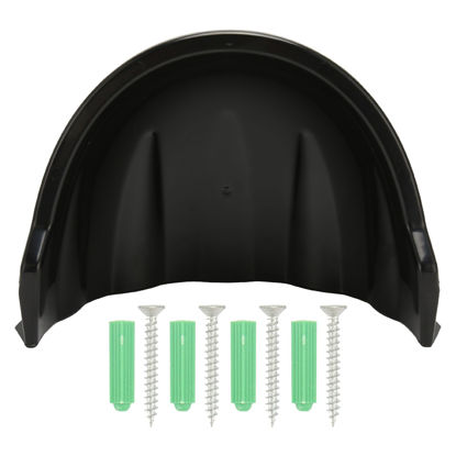 Picture of Outdoor Camera Cover, Security Cam Sun Rain Shade Cover, ABS Plastic Protective Roof, for Hemispherical and Ball Head Surveillance Cameras, 11.0 x 8.3 x 6.3in (Black)
