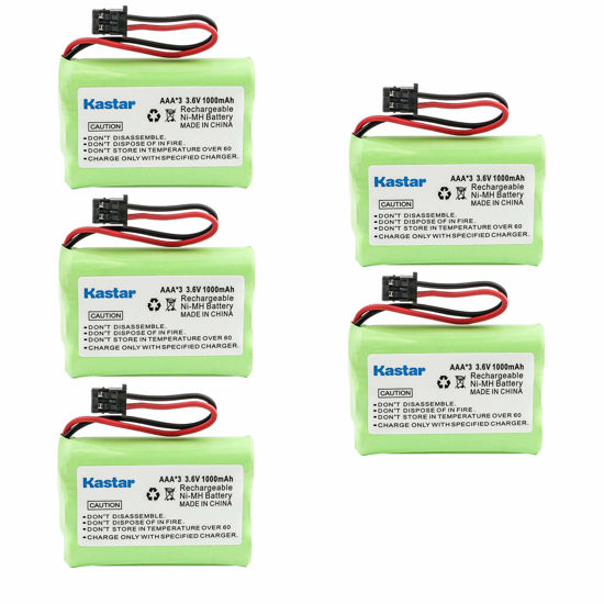 Picture of Kastar 5-Pack AAAX3 3.6V MSM 1000mAh Ni-MH Rechargeable Battery for Uniden Cordless Phone BT-446 BT446 BP-446 BP446 BT-1005 BT1005 TRU8885 TRU8885-2 TRU88852 TRU8888 TRU9460 TRU9465 TRU9480 TCX-800