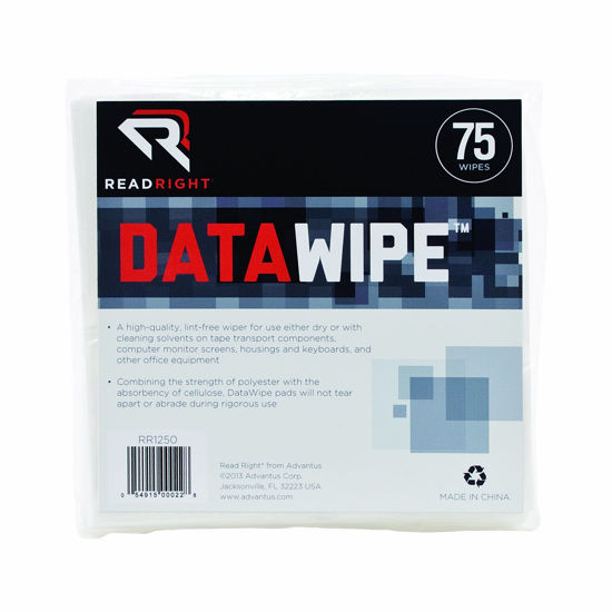 Picture of Read Right DataWipe Cleaning Pads, 6 x 6 Inch, 75 Wipes per Bag (RR1250)