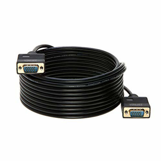 Picture of VGA Cable SVGA Super Video Cord Male 15 PIN Wire Monitor 3ft, 6ft,10ft, 15ft, 25ft, 30ft, 50ft, 100ft (30FT)