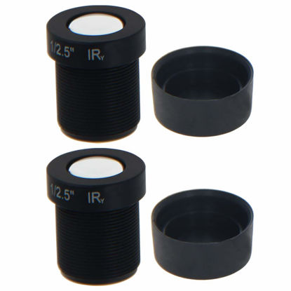 Picture of Othmro 2Pcs 8mm CCTV Camera Lens 5MP F2.0 Pixels Security WiFi Camera Lens, 1/2.5 Inch Wide Angle for Camera M12 Threaded Dia for CCTV IP Camera Panoramic CCTV Camera Lens