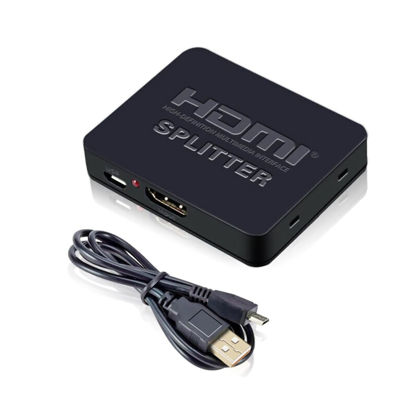 Picture of 1 in 2 Out HDMI Splitter 1080P 1X2 HDCP Stripper 3D Power Amplifier 4K HD HDMI Screen Splitter Switcher