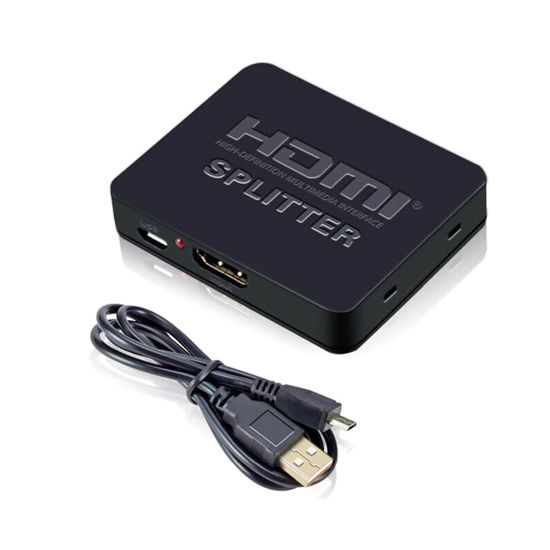 Picture of 1 in 2 Out HDMI Splitter 1080P 1X2 HDCP Stripper 3D Power Amplifier 4K HD HDMI Screen Splitter Switcher