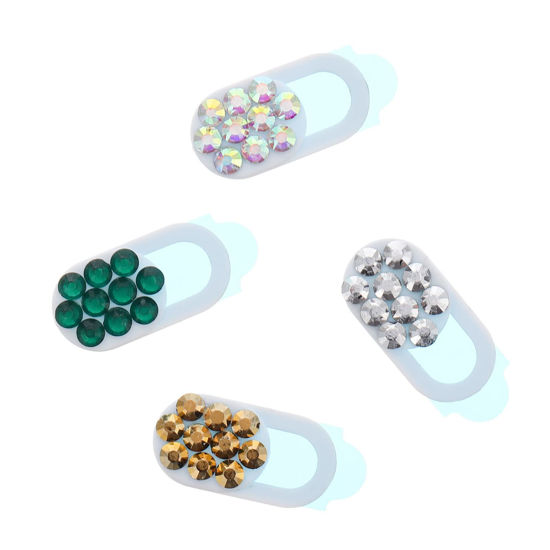 Picture of MERRYHAPY 4 Pcs Rhinestone Webcam Slide for Laptop and Privacy Accessory Mechanism