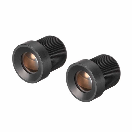 Picture of uxcell 2 Pcs CCTV Camera Lens 12mm Focal Length 720P F2.0 1/3 Inch Wide Angle for CCD Camera