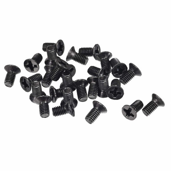 Picture of uxcell M3 x 6mm Phillips Screw Fastener Black for Laptop PC TV Fan Switch 500pcs