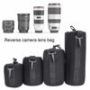 Picture of Zyyini Lens Bag, 4pcs Portable Neoprene Lens Protective Bag(Size: S/M/L/XL), Black Lens Storage Bag Lens Cover, Elastic Lock Design, for Digital Camera Lens