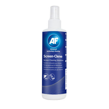 Picture of AF Screen Cleaner Spray 250ml - Cleaning Solution for Mobile Phones, TV's, Laptops, Monitors, LED, LCD, Plasma & Tablets, Clear,