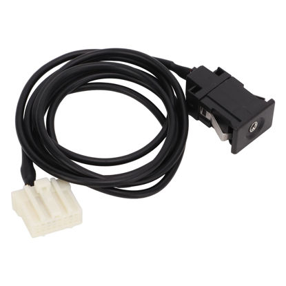 Picture of Gavigain Aux Socket Audio Switch Cable, Car Stereo Aux Socket Audio Switch Cable Stereo Wire Harness Replacement for Mazda 2 3 5 6 MX5 RX8 CX7 CX9 Black