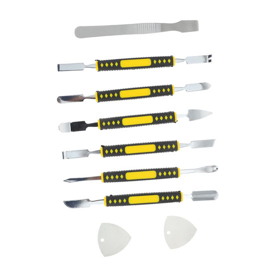 Picture of Housoutil 1 Set Metal Crowbar Screen Cleaner Tool Screen Removal Tool Phone Screen Repair Kit Screen Opening Tool Kit Replace Screen Kit Opening Pry Tool Kit Cleaning Kit Precision Pp