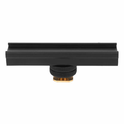 Picture of Cold Shoe Extension Bar Easy Hood ESE-10 10cm Cold Shoe Mount Extension Bar Bracket Holder with 1/4 Inch Screw Hole for Canon for Nikon DSLR Camera