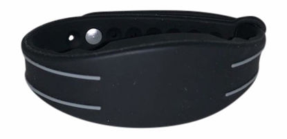 Picture of 2 Black & Grey Adjustable 26 Bit Proximity Wristbands AuthorizID Weigand Prox Wrist Band Compatable with ISOProx 1386 1326 H10301 Format Readers. Works with The vast Majority of Access Control Systems